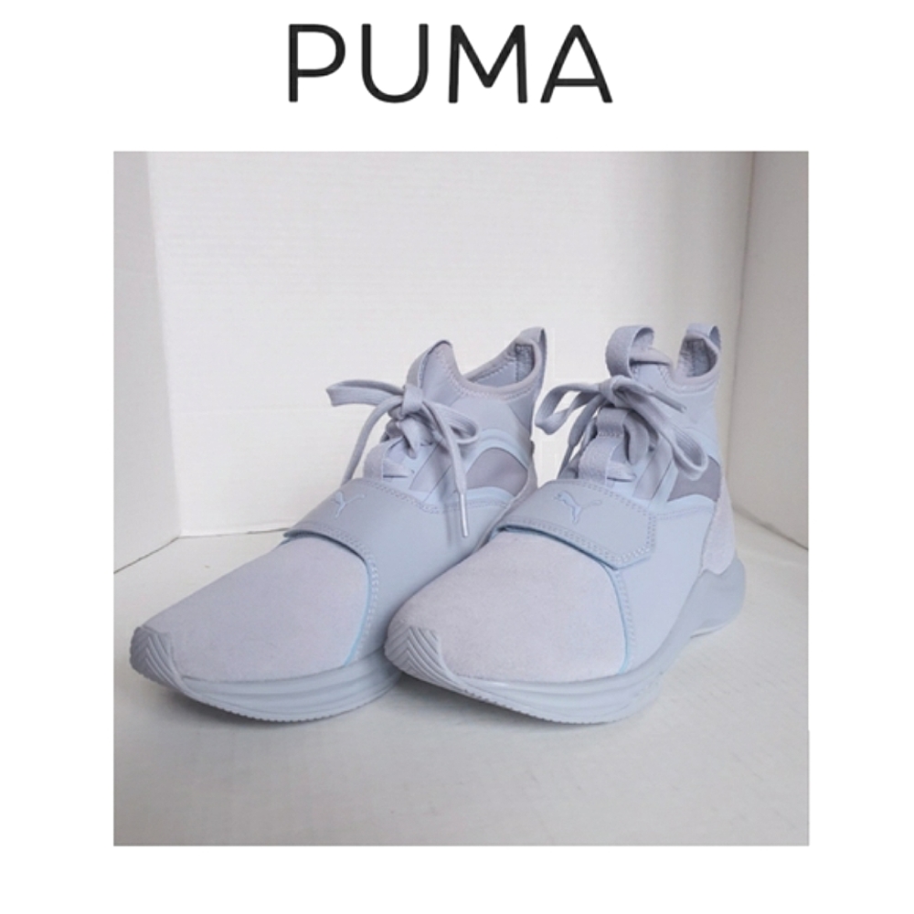 Puma Phenom Suede Wm's Icelandic Blue/Purple High Top Sneakers Sz 6.5